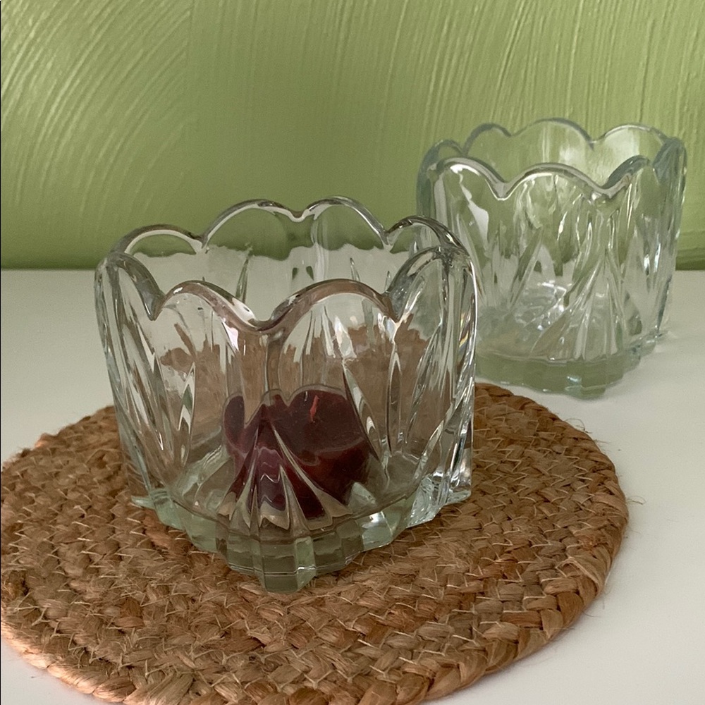 Elegant Clear Glass Candle Holders